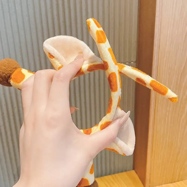 Cute Giraffe Headband with Antlers for Girls - Image 5