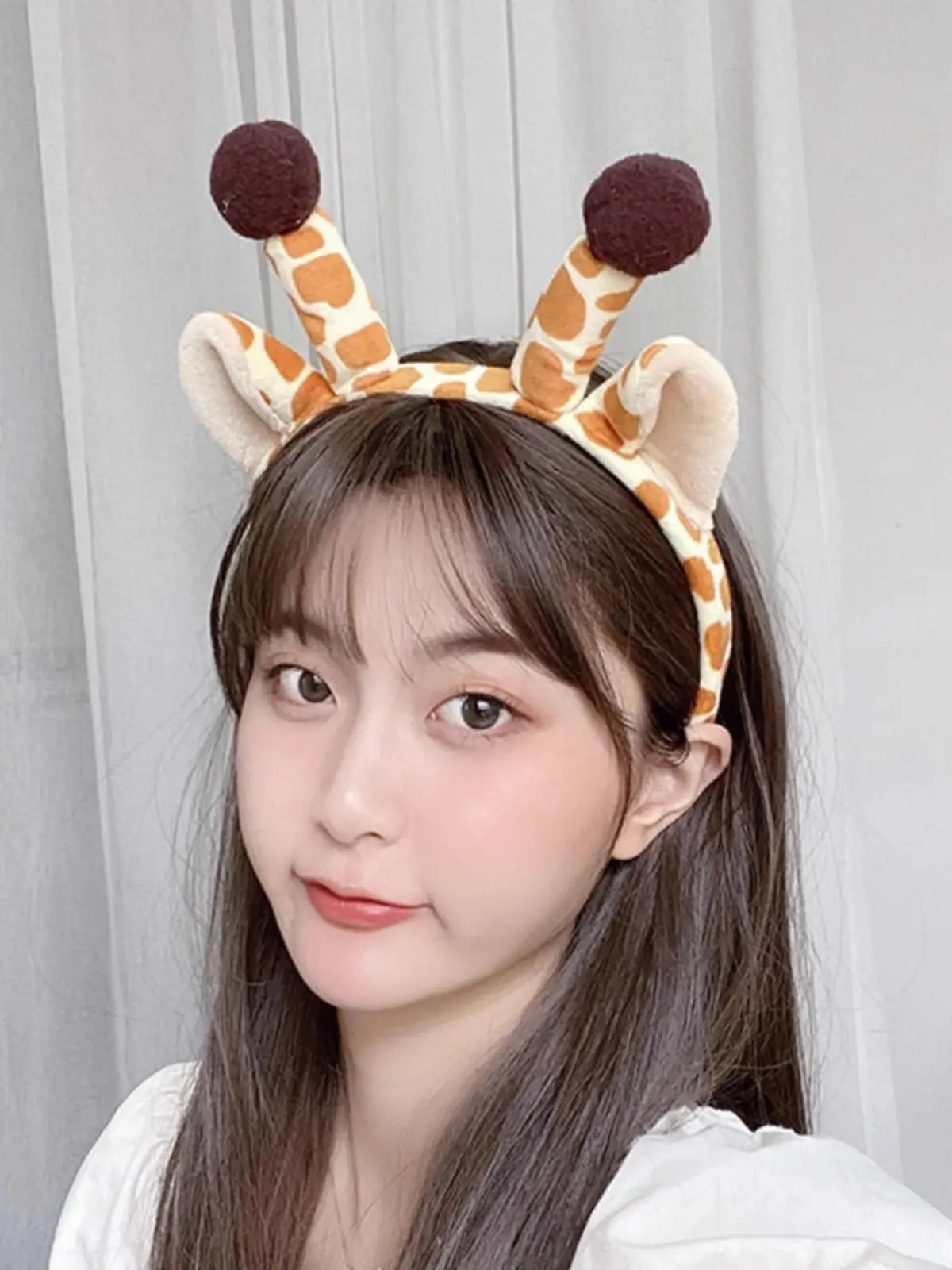 Cute Giraffe Headband with Antlers for Girls — feature 17