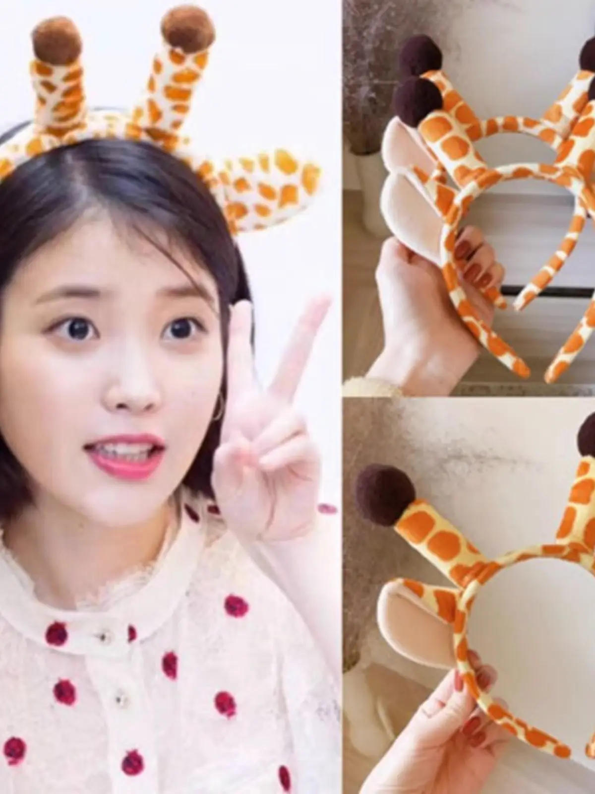 Cute Giraffe Headband with Antlers for Girls — feature 19