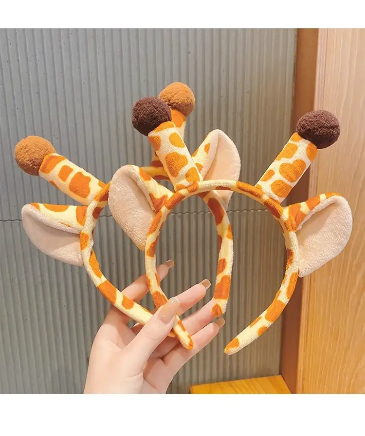 Cute Giraffe Headband with Antlers for Girls — feature 4