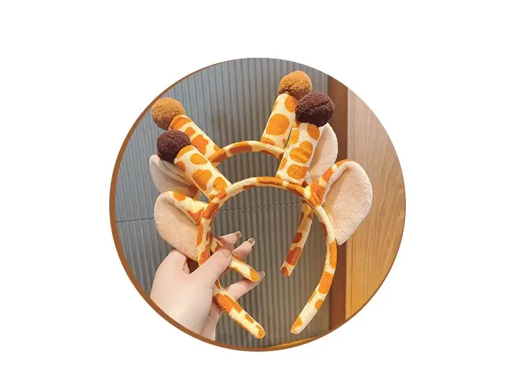 Cute Giraffe Headband with Antlers for Girls — feature 5