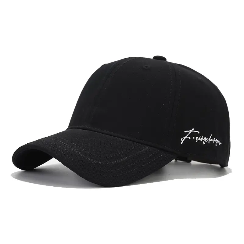 Men's Gray Embroidered Baseball Cap with Sunshade - Image 6