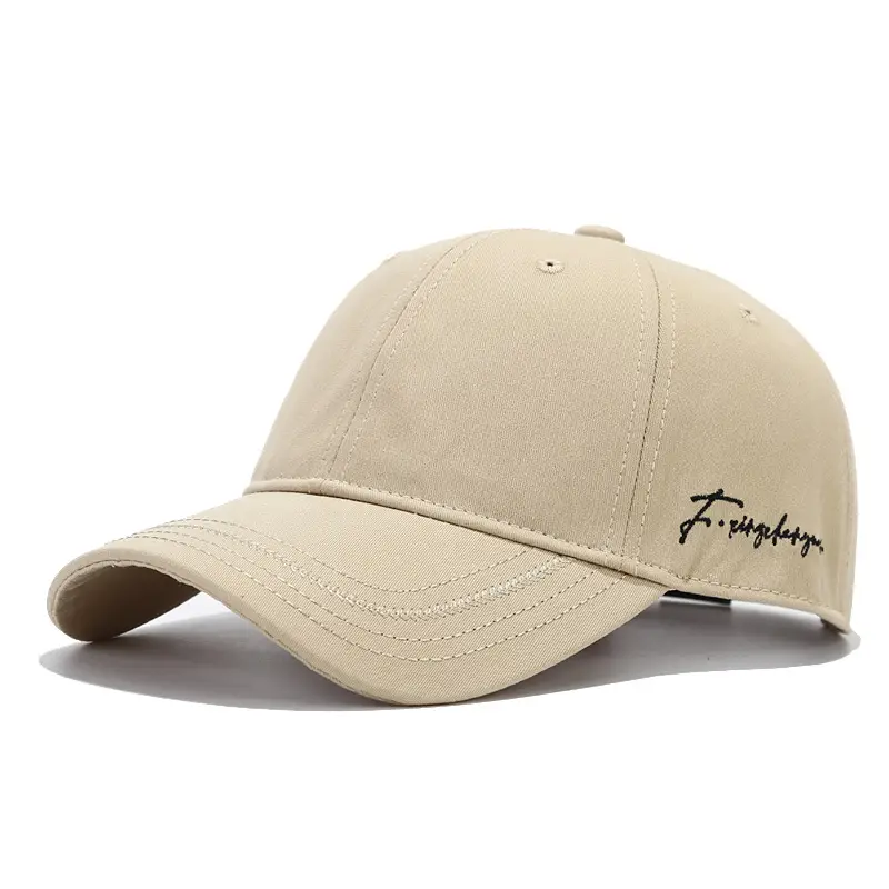 Men's Gray Embroidered Baseball Cap with Sunshade - Image 2