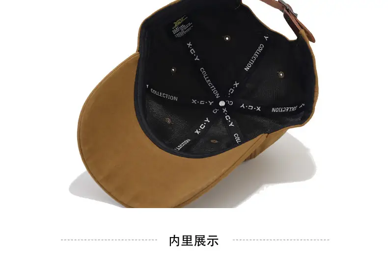 Men's Gray Embroidered Baseball Cap with Sunshade — feature 8