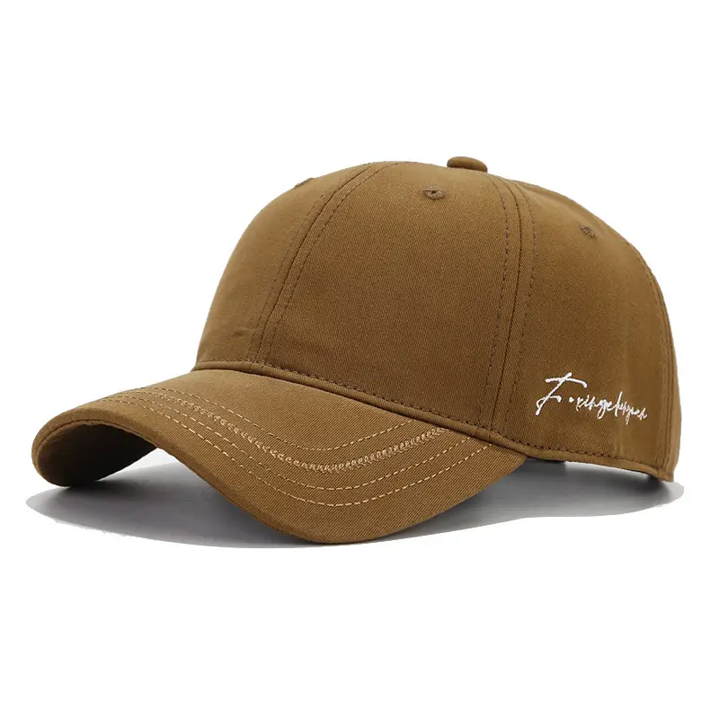 Men's Gray Embroidered Baseball Cap with Sunshade - Image 3