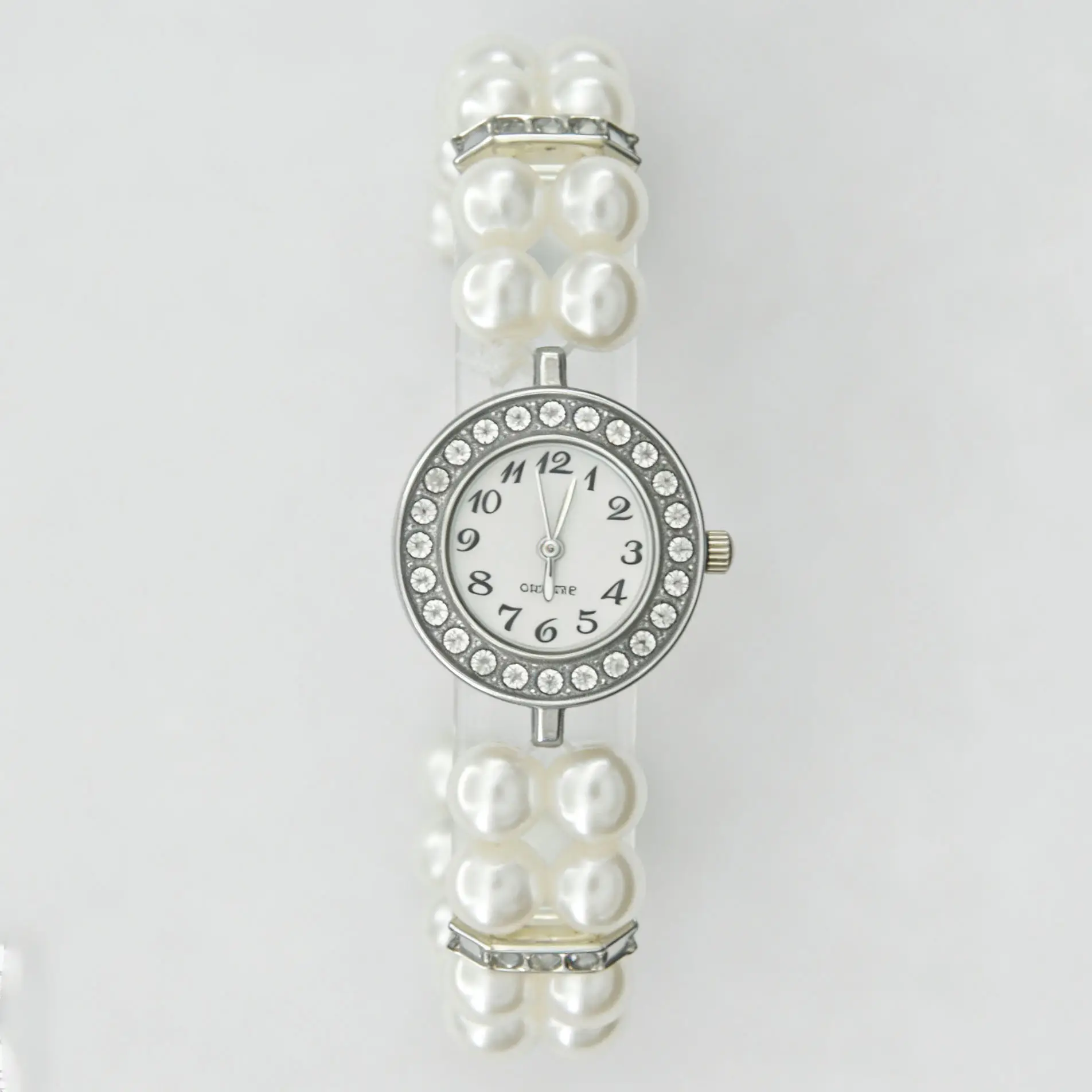 Women's Pearl Cross Bracelet Quartz Watch with Crystal Accents — feature 17