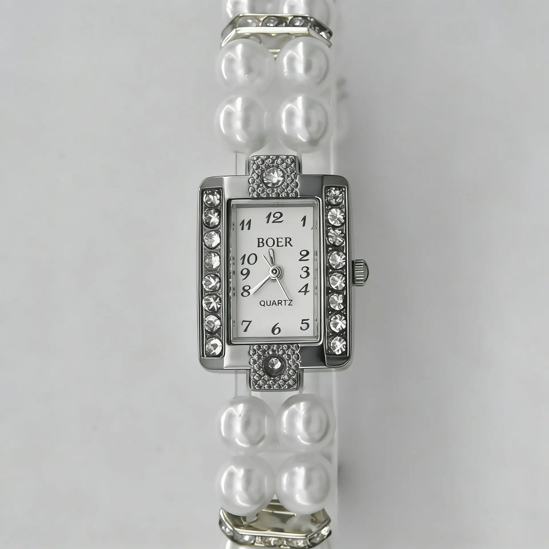 Women's Pearl Cross Bracelet Quartz Watch with Crystal Accents — feature 20