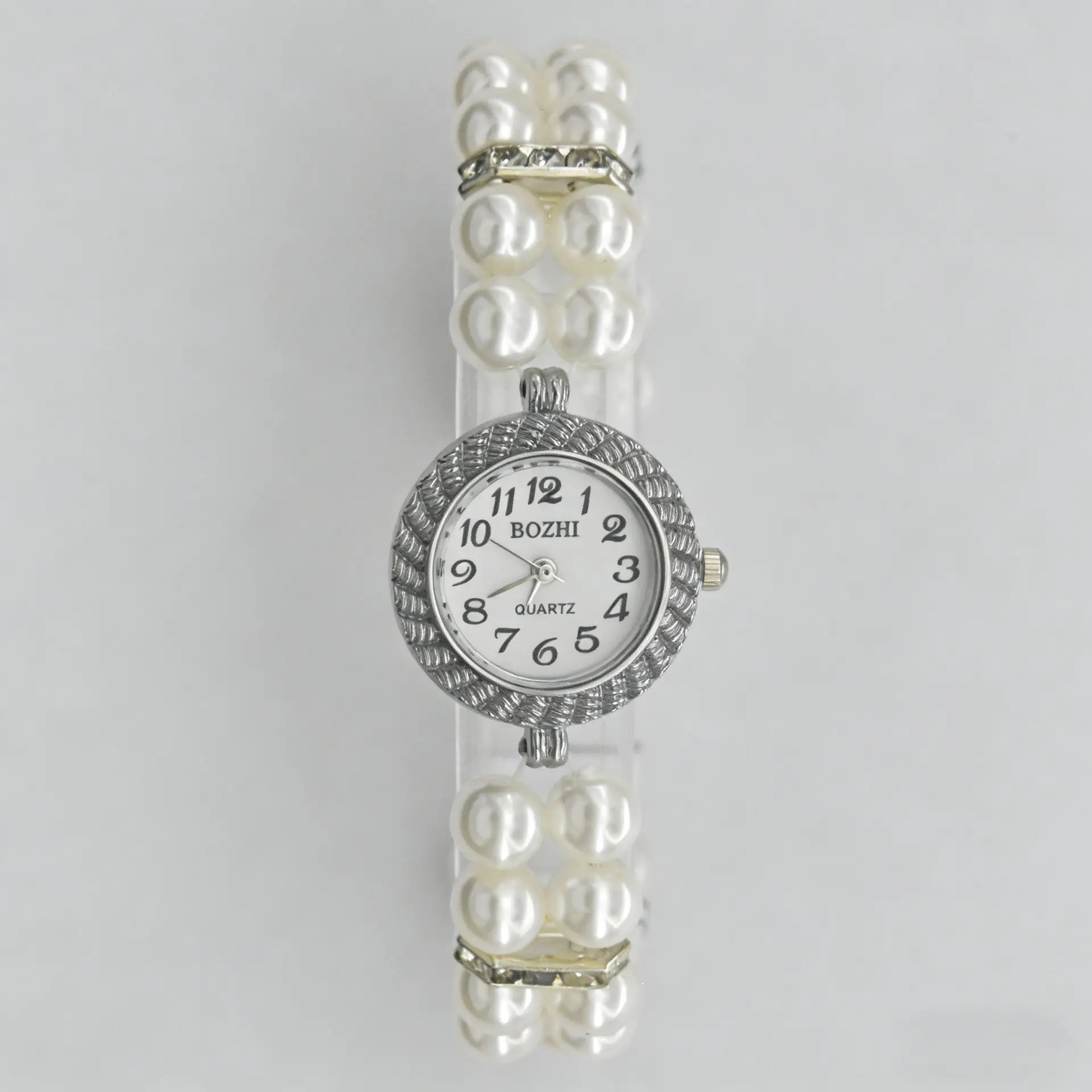 Women's Pearl Cross Bracelet Quartz Watch with Crystal Accents — feature 24