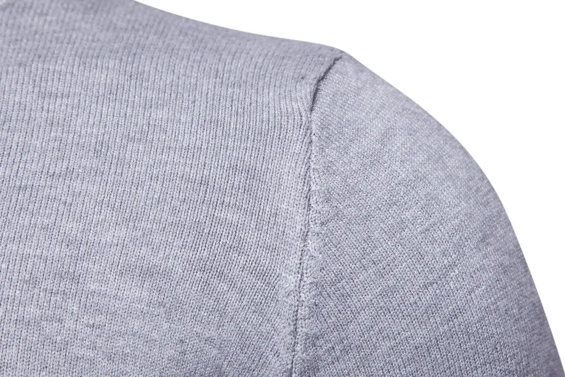 Men Navy Turtleneck Long Sleeve Sweater — feature 13
