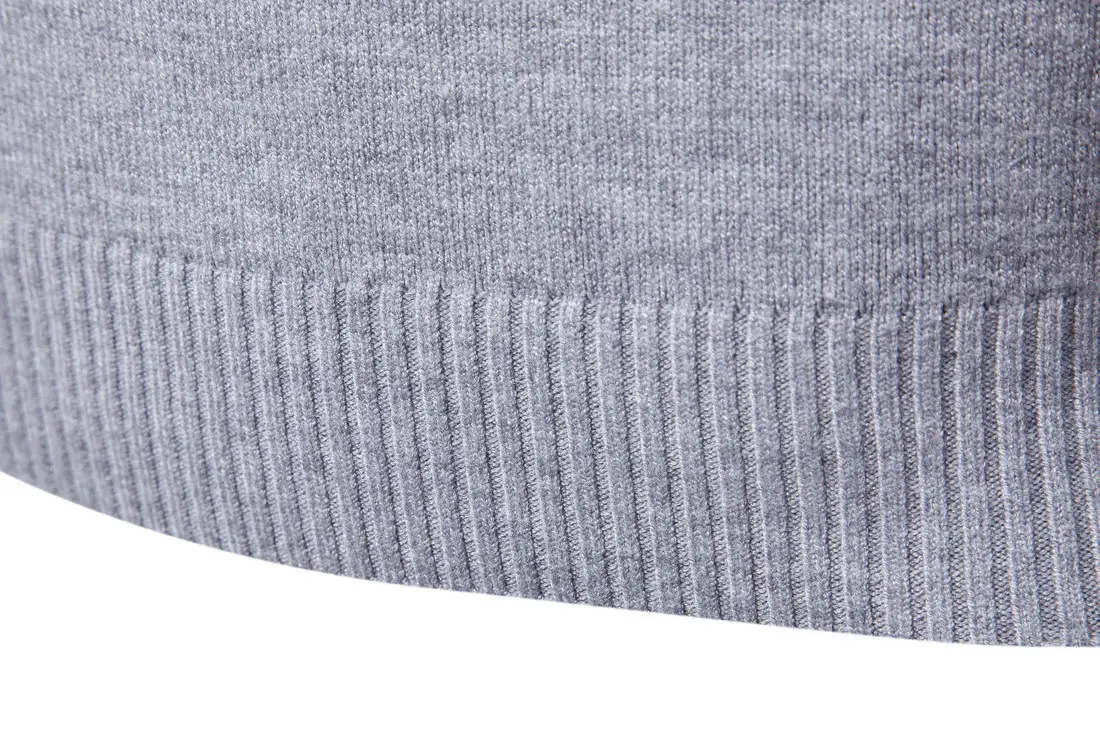 Men Navy Turtleneck Long Sleeve Sweater — feature 15