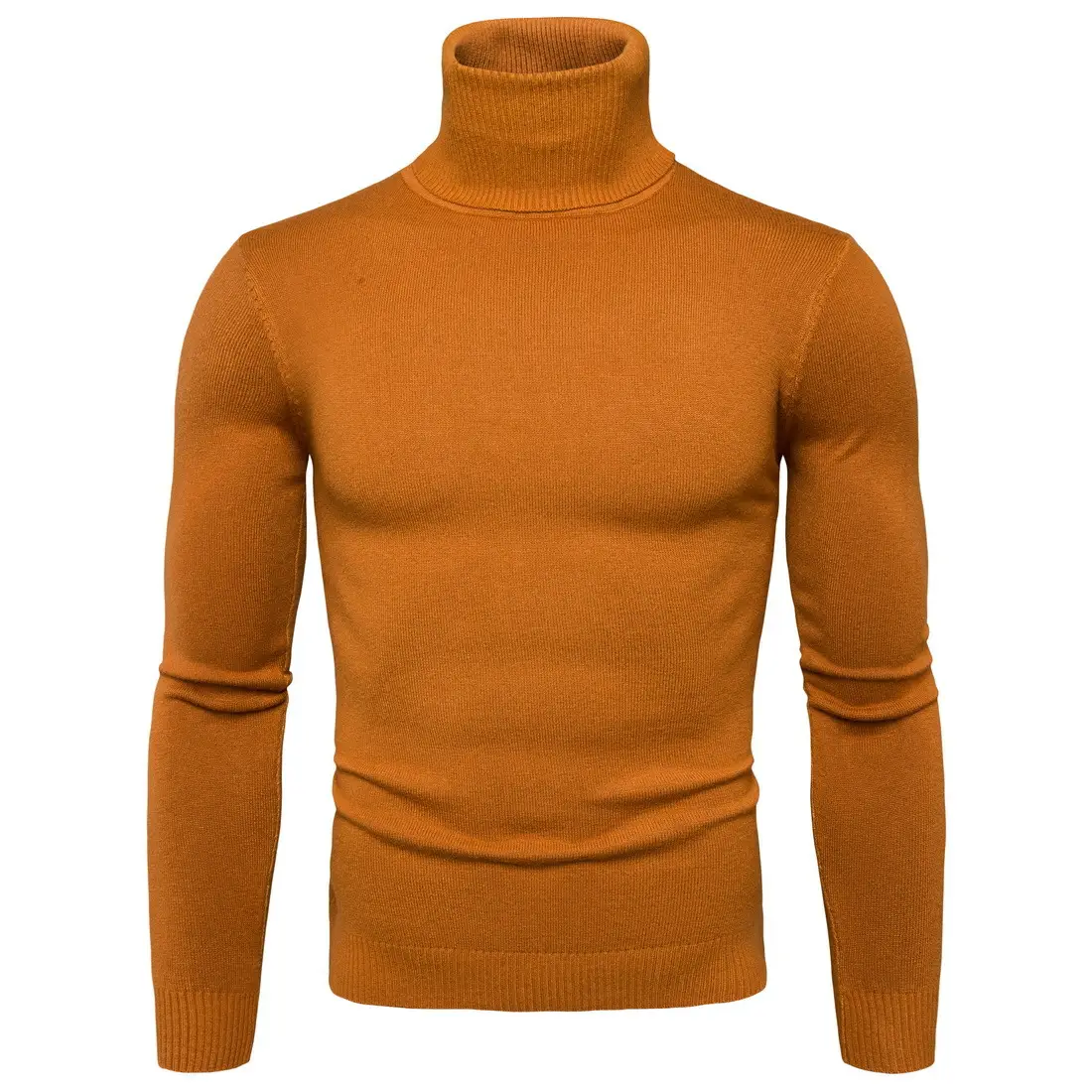 Men Navy Turtleneck Long Sleeve Sweater — feature 17