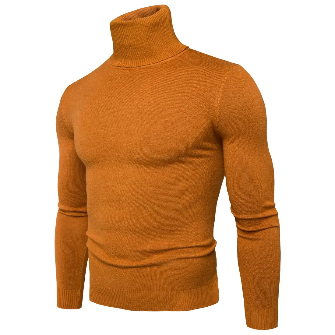 Men Navy Turtleneck Long Sleeve Sweater — feature 18