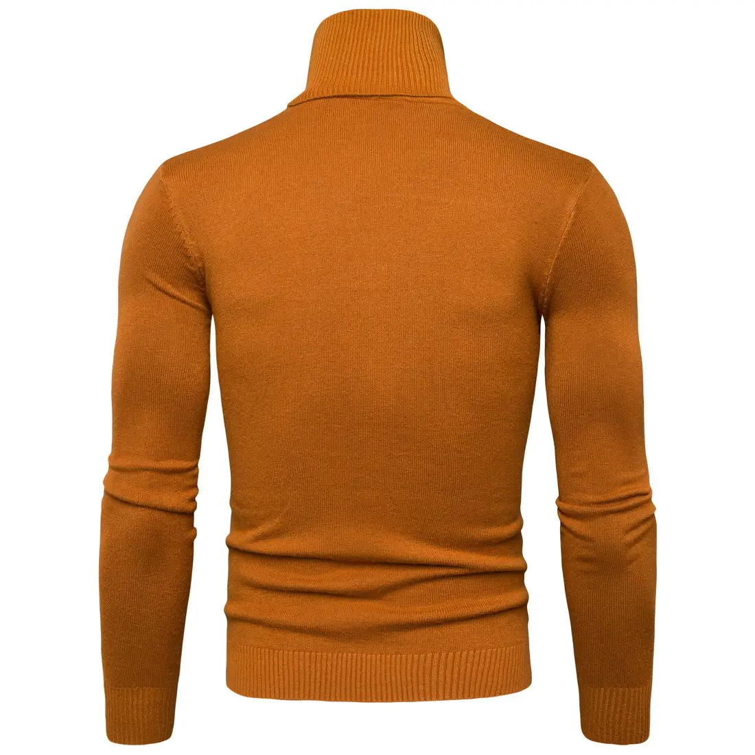 Men Navy Turtleneck Long Sleeve Sweater — feature 19