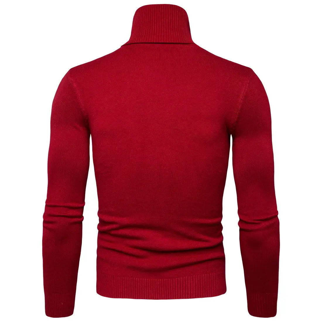 Men Navy Turtleneck Long Sleeve Sweater — feature 6