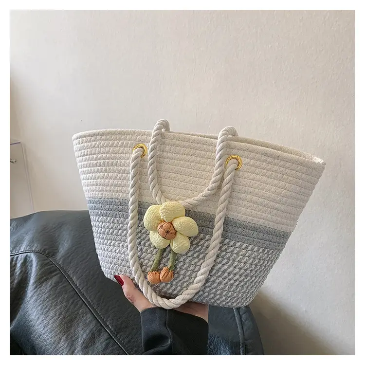 Women's Summer Woven Bag with Floral Embroidery — feature 15