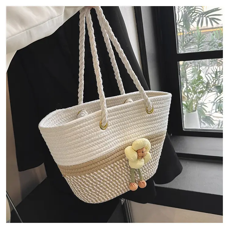 Women's Summer Woven Bag with Floral Embroidery — feature 16