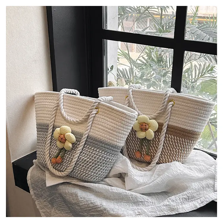 Women's Summer Woven Bag with Floral Embroidery — feature 18