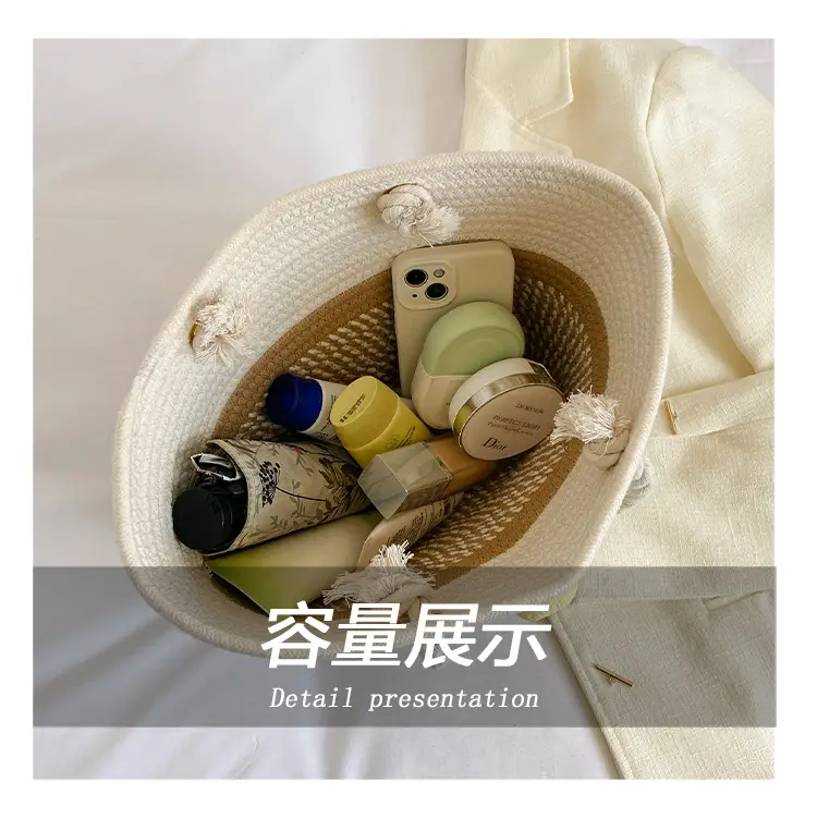 Women's Summer Woven Bag with Floral Embroidery — feature 7