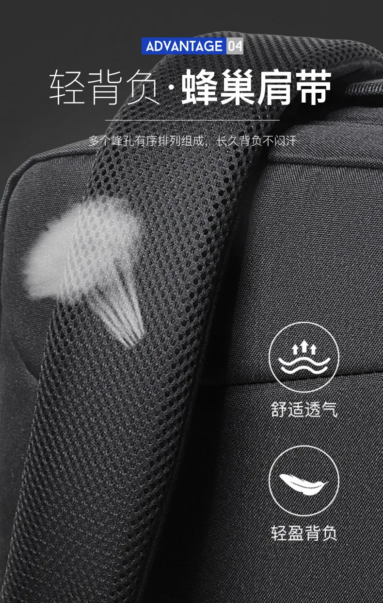 Cross-Border Printable Logo Multifunctional Backpack Computer Business Commuter Backpack Oxford Cloth Laptop Backpack — feature 15