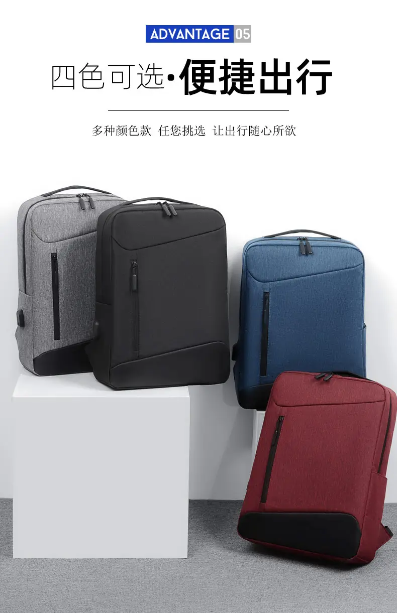 Cross-Border Printable Logo Multifunctional Backpack Computer Business Commuter Backpack Oxford Cloth Laptop Backpack — feature 16