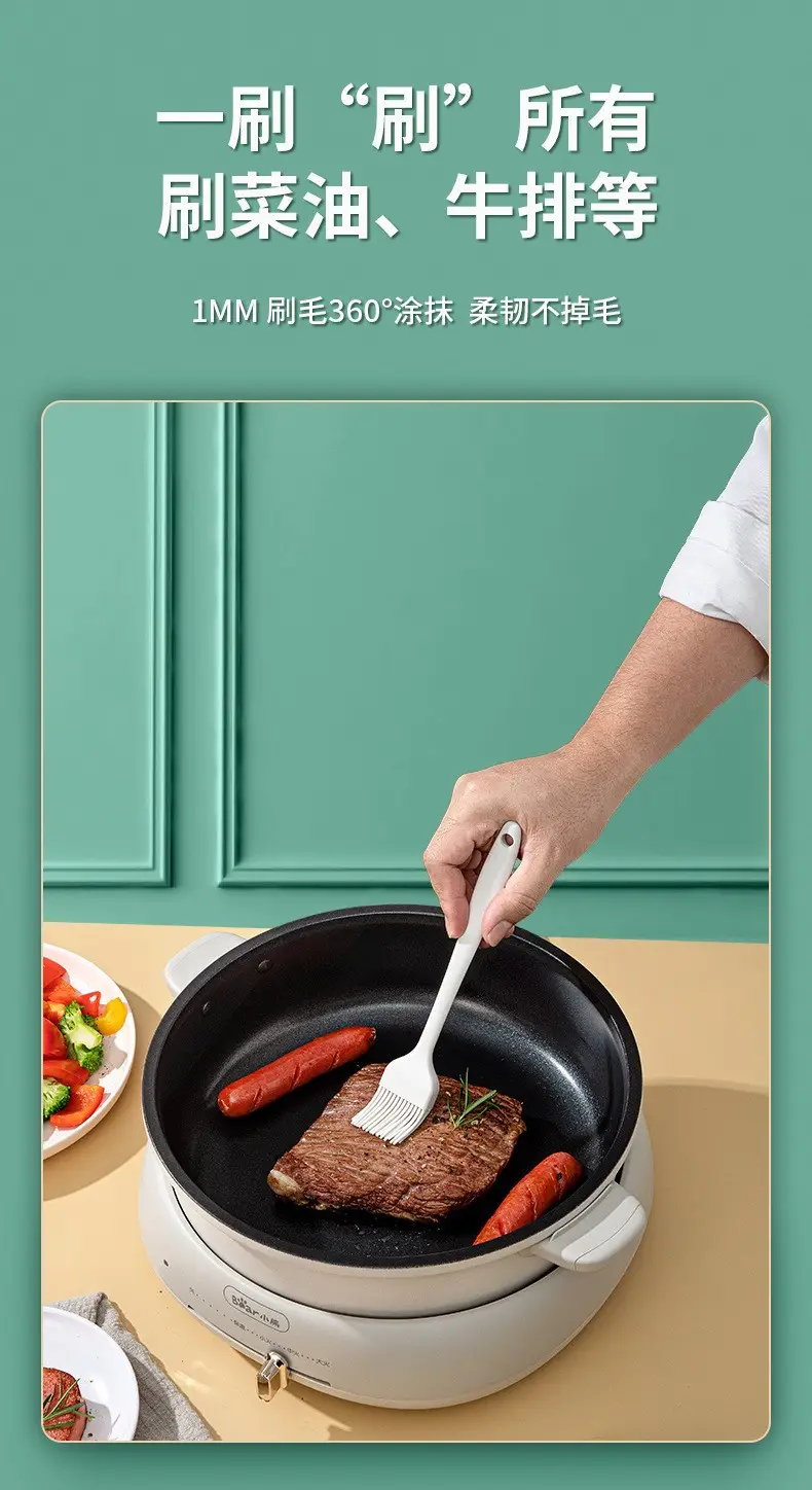 Household Food Grade Silicone Mini Baking Tool Set High Temperature Resistant Scraper Oil Brush Egg Beater Food Clip — feature 12