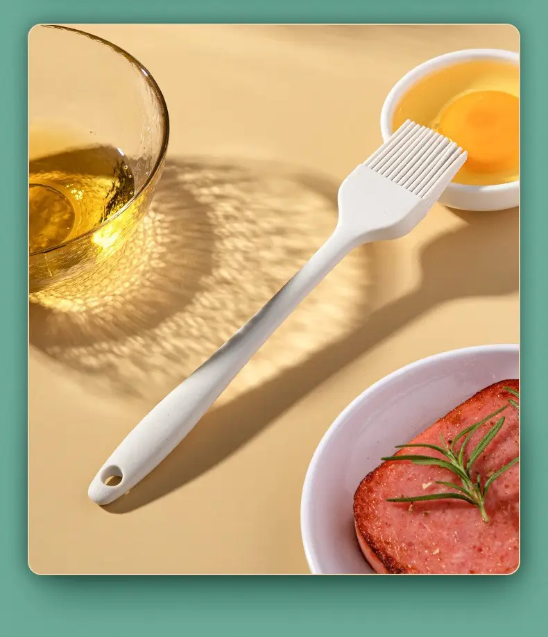 Household Food Grade Silicone Mini Baking Tool Set High Temperature Resistant Scraper Oil Brush Egg Beater Food Clip — feature 13