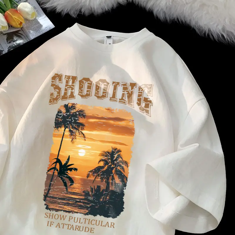 Retro Short Sleeve T-Shirt Black Summer Style