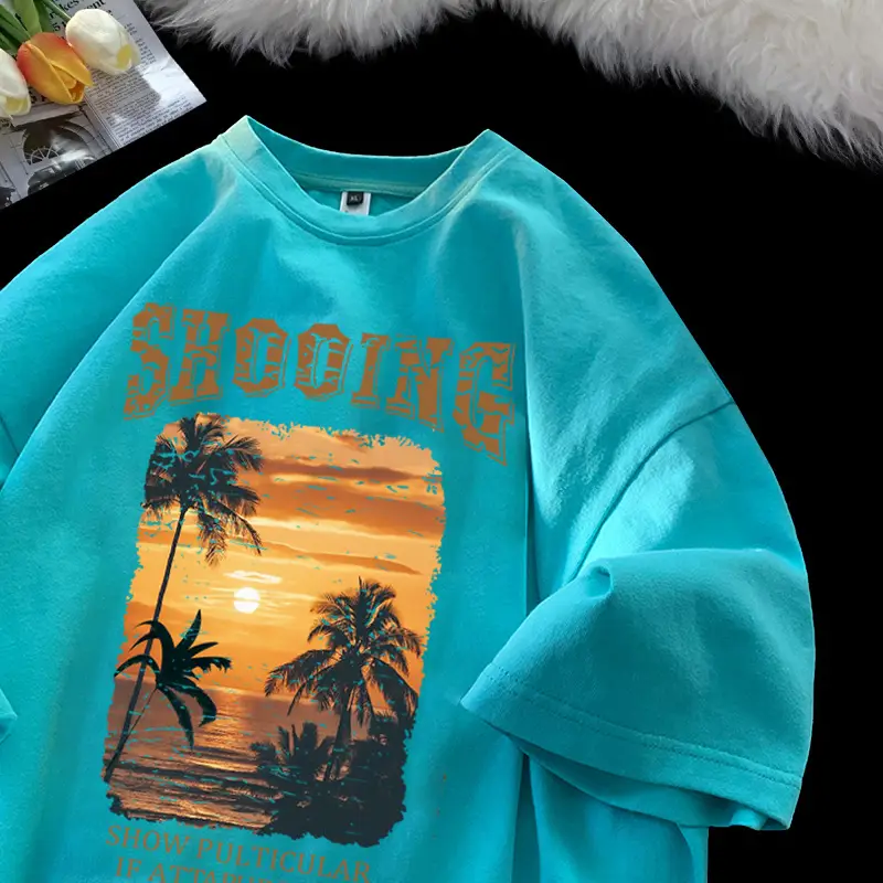 Retro Short Sleeve T-Shirt Black Summer Style