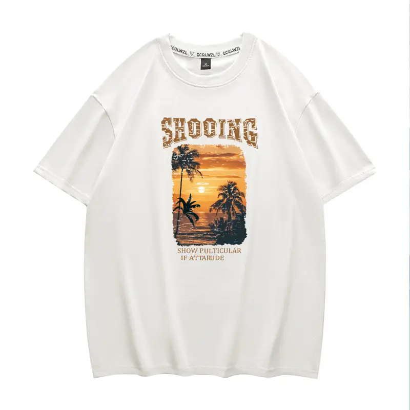 Retro Short Sleeve T-Shirt Black Summer Style