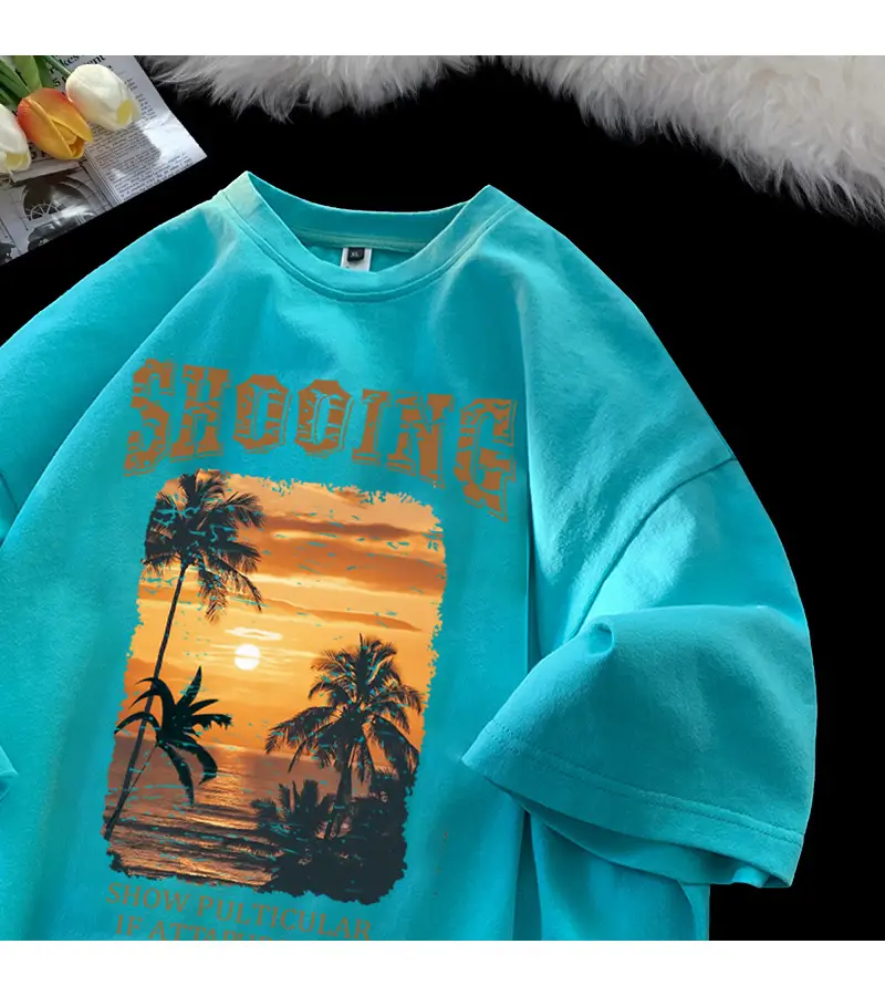 Retro Short Sleeve T-Shirt Black Summer Style — feature 11