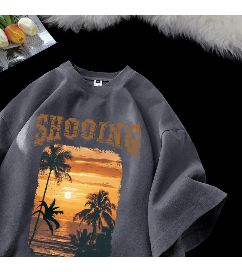 Retro Short Sleeve T-Shirt Black Summer Style — feature 12