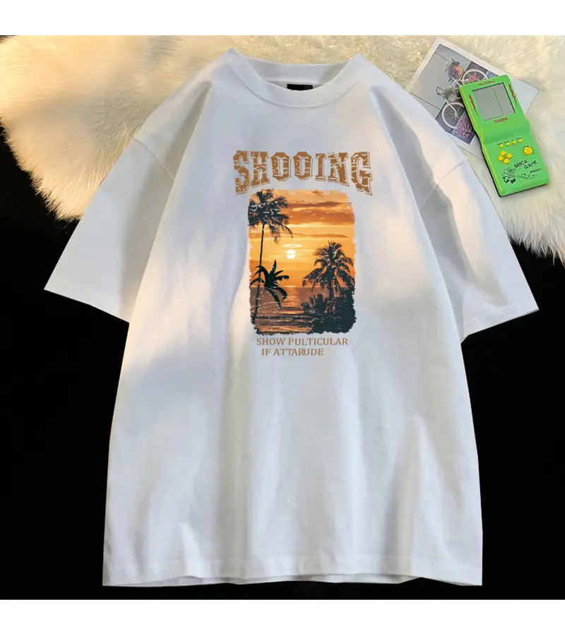 Retro Short Sleeve T-Shirt Black Summer Style — feature 16