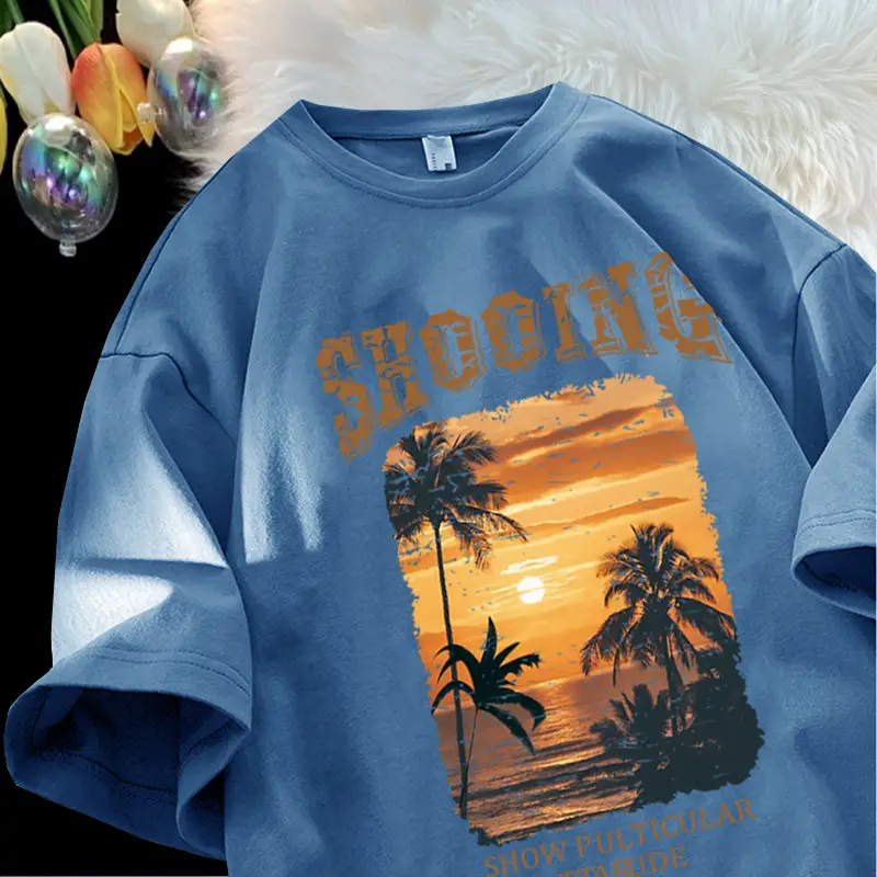 Retro Short Sleeve T-Shirt Black Summer Style
