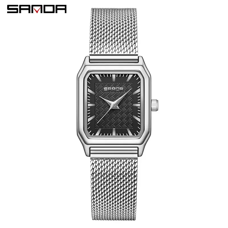 Sanda New Square Women's Quartz Watch Stud Elegant Waterproof