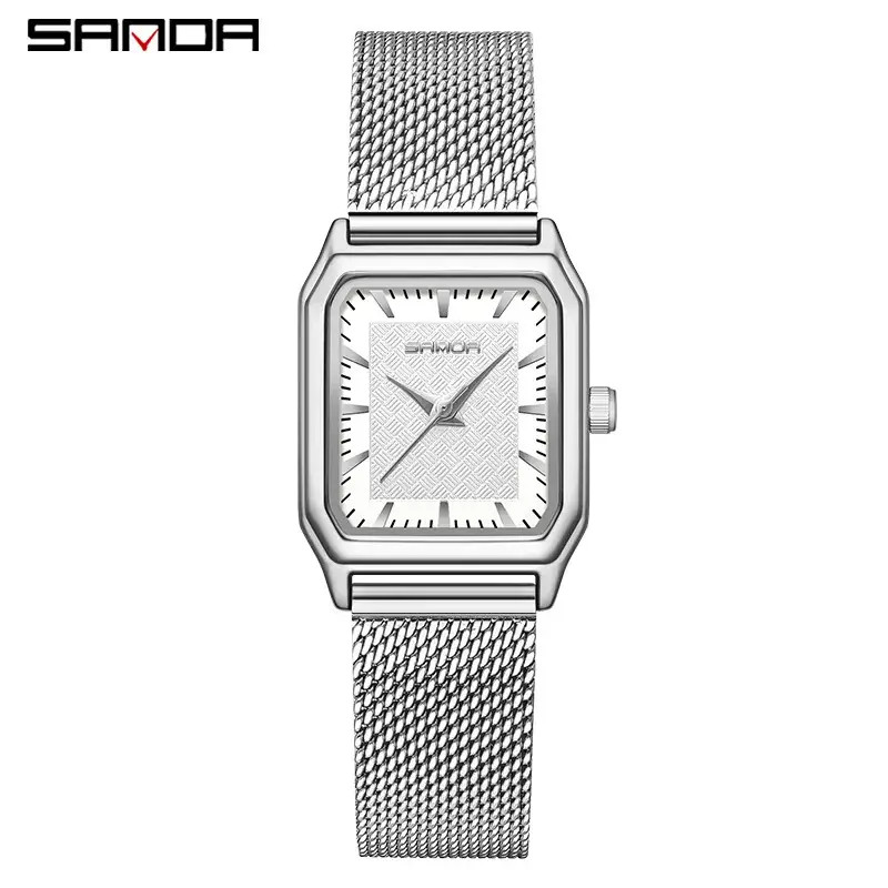 Sanda New Square Women's Quartz Watch Stud Elegant Waterproof