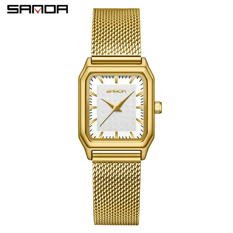 Sanda New Square Women's Quartz Watch Stud Elegant Waterproof