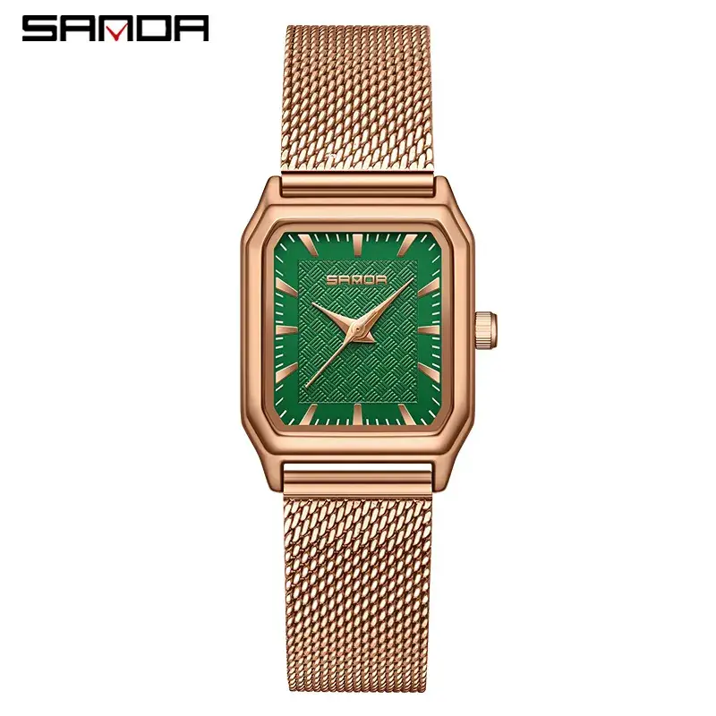 Sanda New Square Women's Quartz Watch Stud Elegant Waterproof