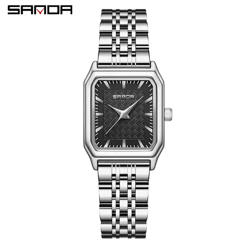 Sanda New Square Women's Quartz Watch Stud Elegant Waterproof