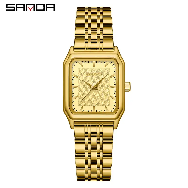 Sanda New Square Women's Quartz Watch Stud Elegant Waterproof