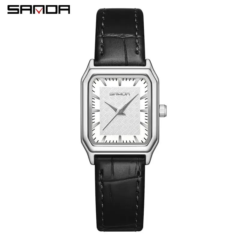 Sanda New Square Women's Quartz Watch Stud Elegant Waterproof