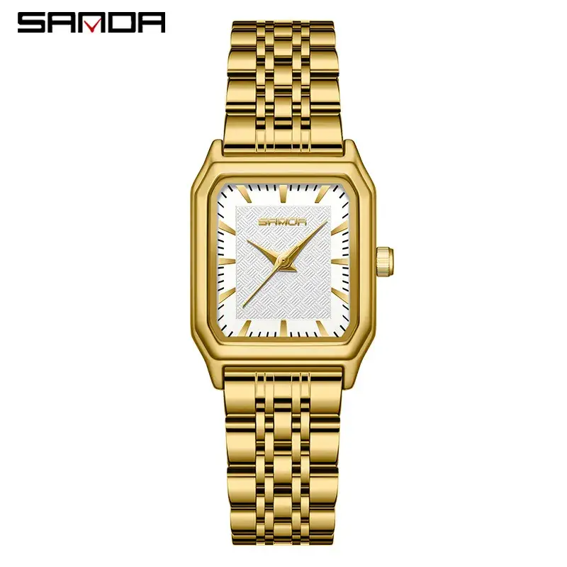 Sanda New Square Women's Quartz Watch Stud Elegant Waterproof
