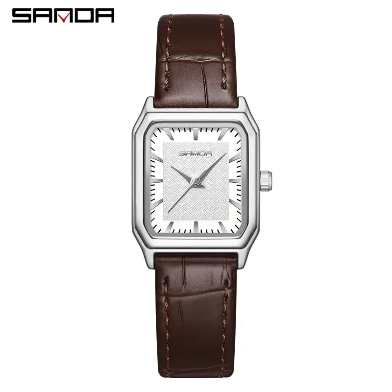 Sanda New Square Women's Quartz Watch Stud Elegant Waterproof