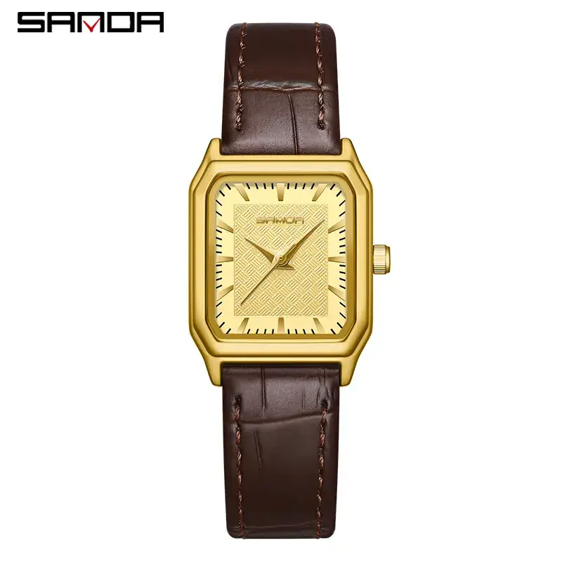 Sanda New Square Women's Quartz Watch Stud Elegant Waterproof