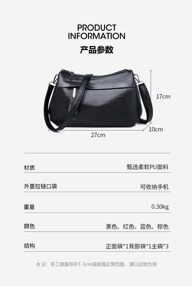 Stylish Red Shoulder Crossbody Bag for Women — feature 15