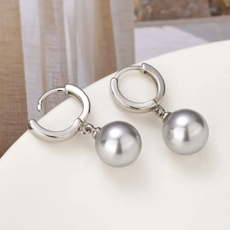 Gold Pearl Drop Earrings for Women - Image 3