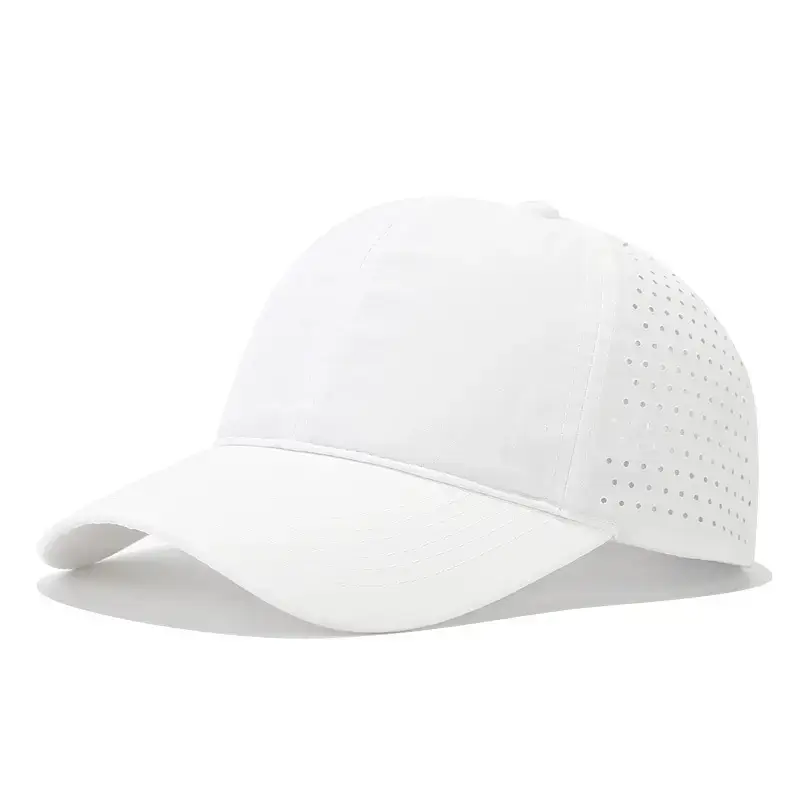 White Mesh Baseball Cap for Men Outdoor Sun Protection - Image 4