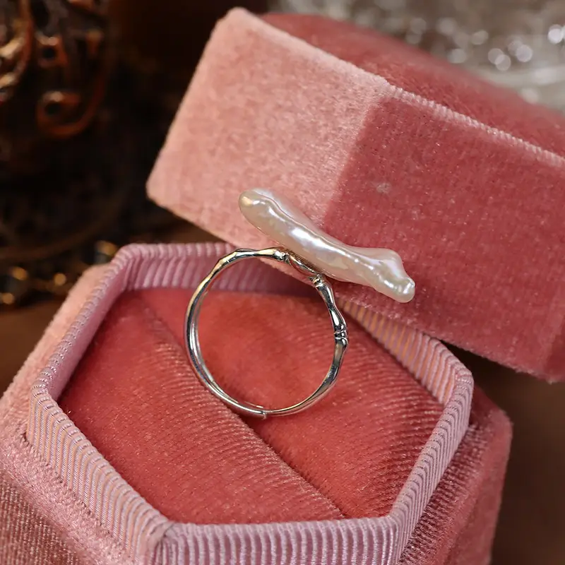 Retro Pearl Ring S925 Full Body Sterling Silver - Image 3
