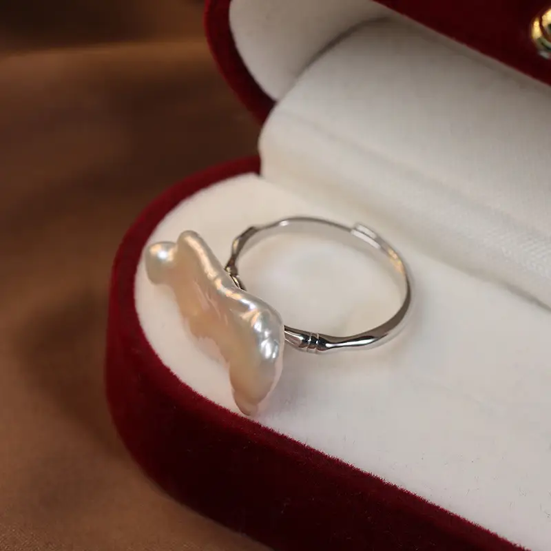 Retro Pearl Ring S925 Full Body Sterling Silver - Image 4