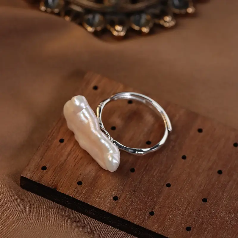 Retro Pearl Ring S925 Full Body Sterling Silver - Image 5