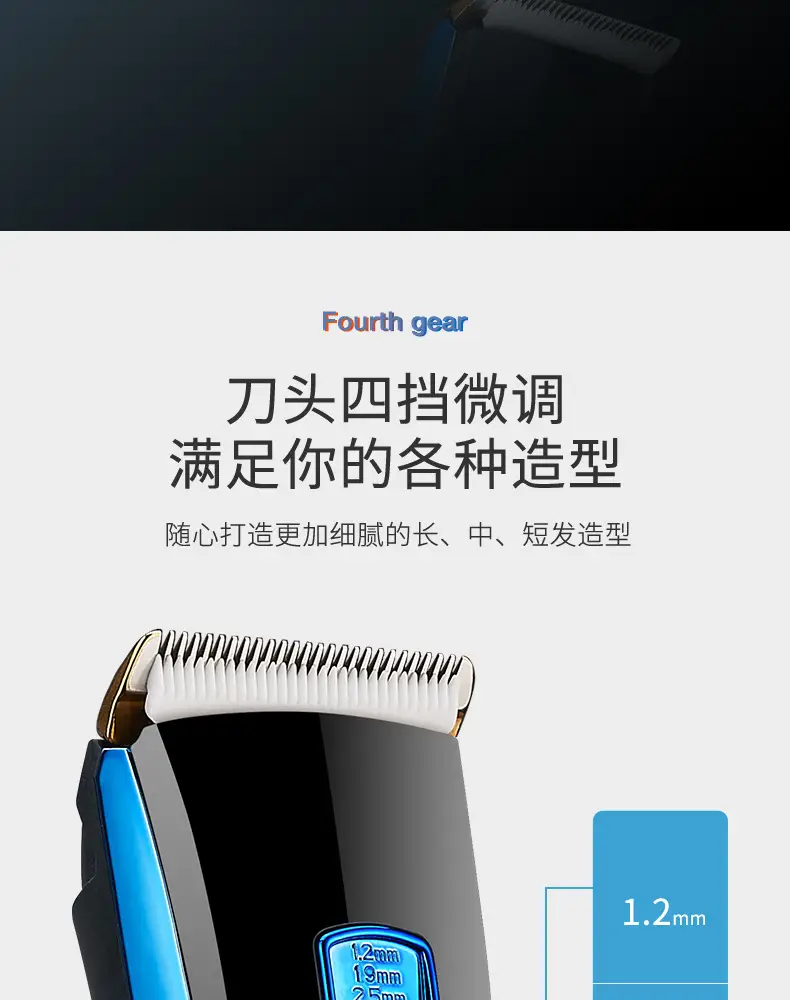 Rechargeable LCD Hair Clipper for Men — feature 11